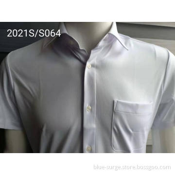 Wholesale Office White Garment Men's Short Shirts
